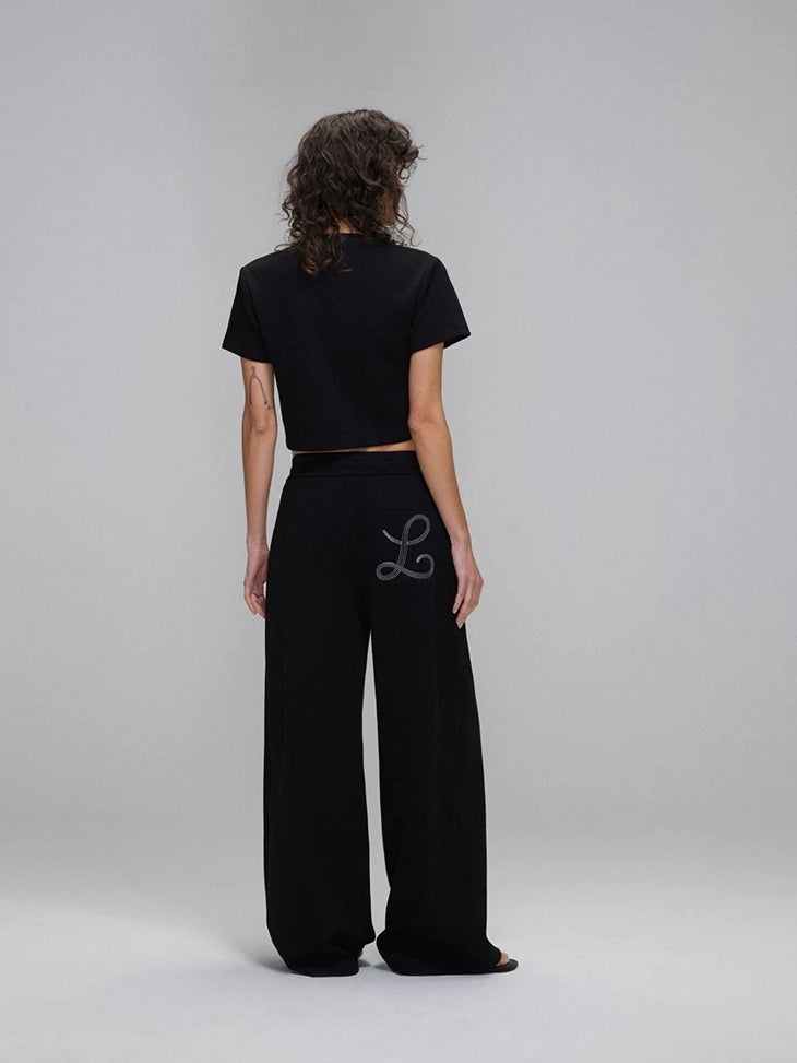 LoalaOffice Breathable Cotton Blend Casual Loose Embroidered Printed Women Short Sleeve Tops