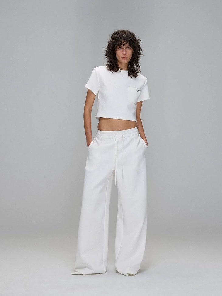 LoalaOffice Breathable Cotton Blend Casual Loose Embroidered Printed Women Short Sleeve Tops