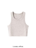 LoalaOffice_Breathable_Cotton_Blend_Cropped_Strappy_Office_Heather_Gray_Tank_Tops_MISSTT