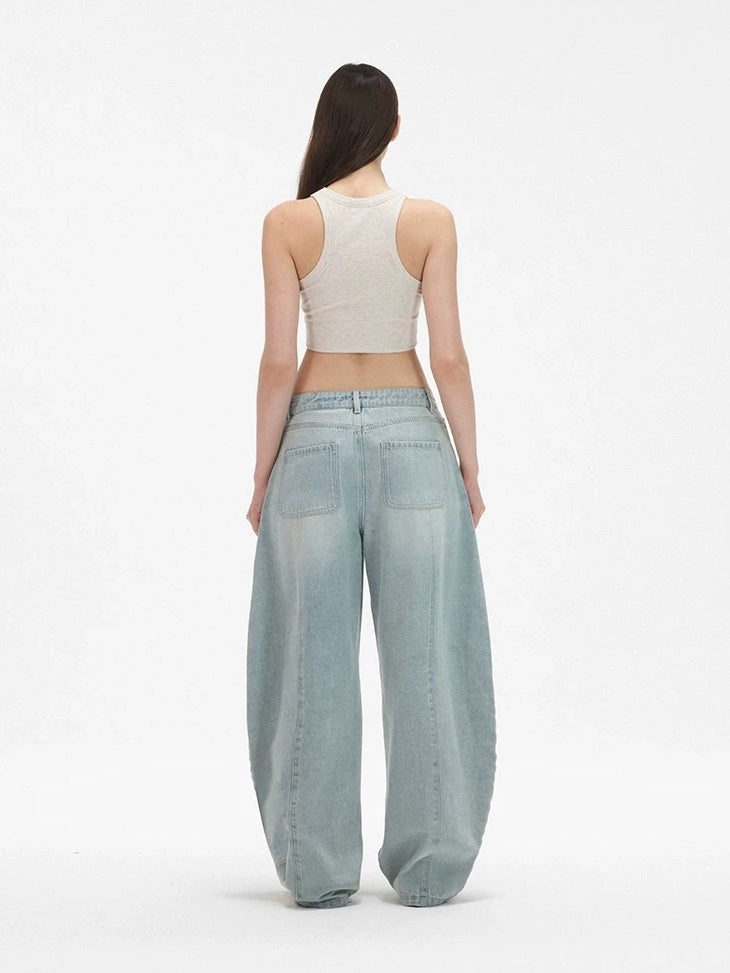 LoalaOffice Breathable Cotton Blend Cropped Strappy Office Heather Gray Tank Tops