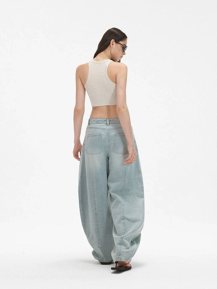 LoalaOffice Breathable Cotton Blend Cropped Strappy Office Heather Gray Tank Tops