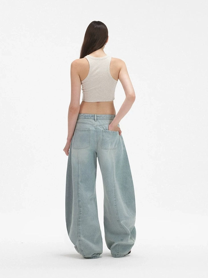 LoalaOffice Breathable Cotton Blend Cropped Strappy Office Heather Gray Tank Tops