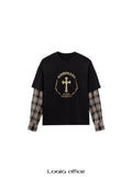 LoalaOffice_Pure_Cotton_Letter_Print_Oversized_Drop_Shoulder_Crewneck_Longsleeve_Women_Tops_MISSTT