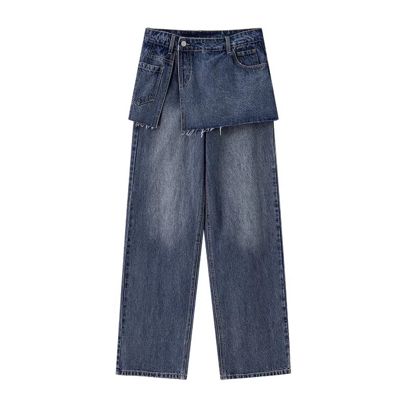 LoalaOffice_Washed_Blue_Light_Stretch_Neutral_Straight_Leg_Low_Rise_Women_Jeans_Bottoms_MISSTT
