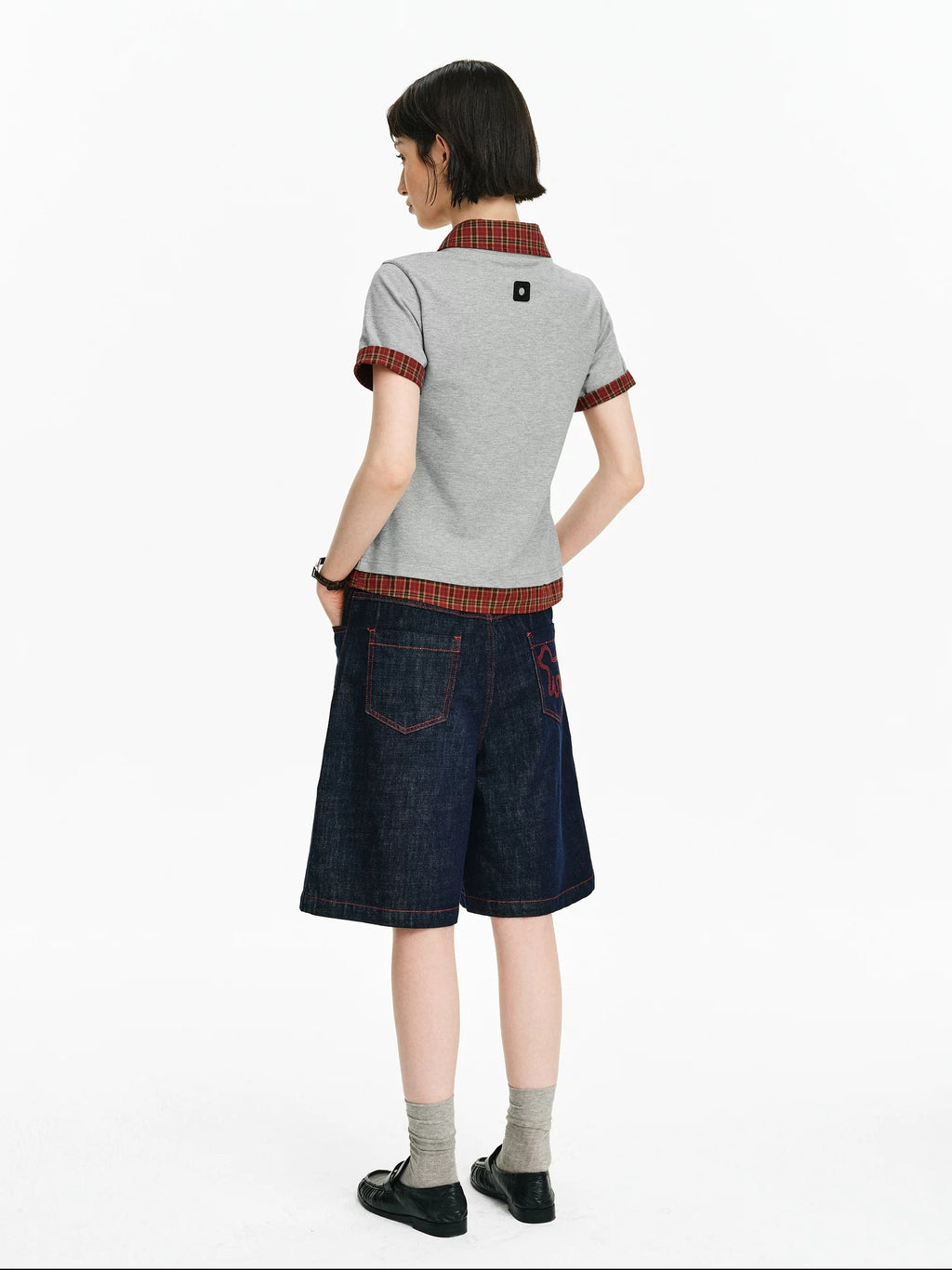 PCLP 100% Cotton Loose Fit Modern Youth Casual Navy Short Sleeve T-Shirt