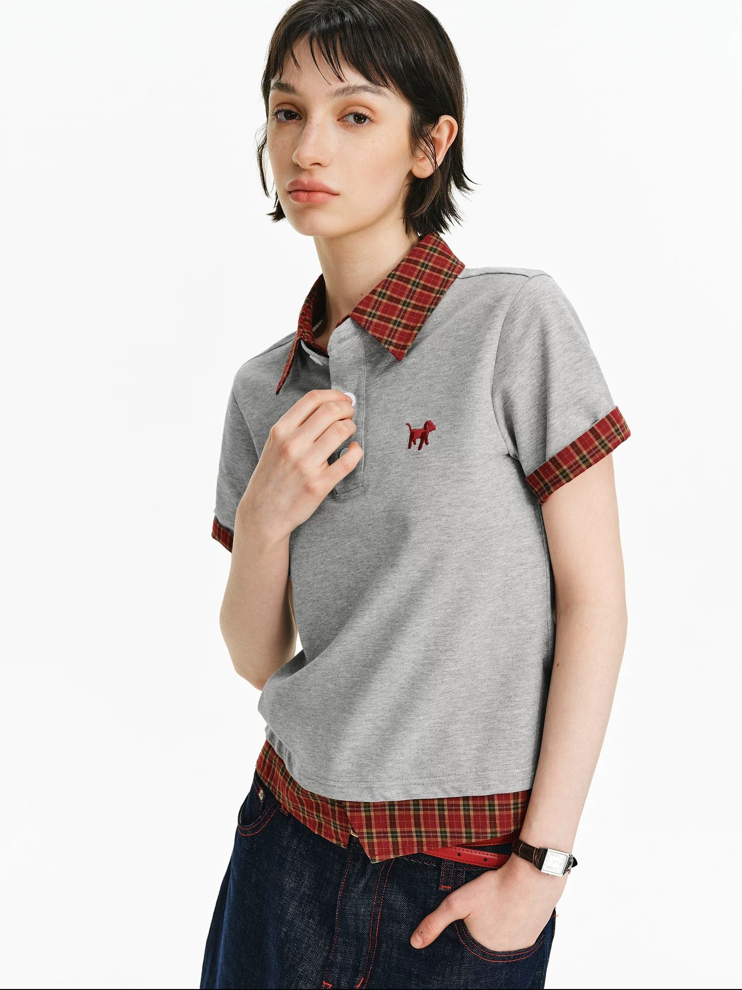 PCLP 100% Cotton Loose Fit Modern Youth Casual Navy Short Sleeve T-Shirt