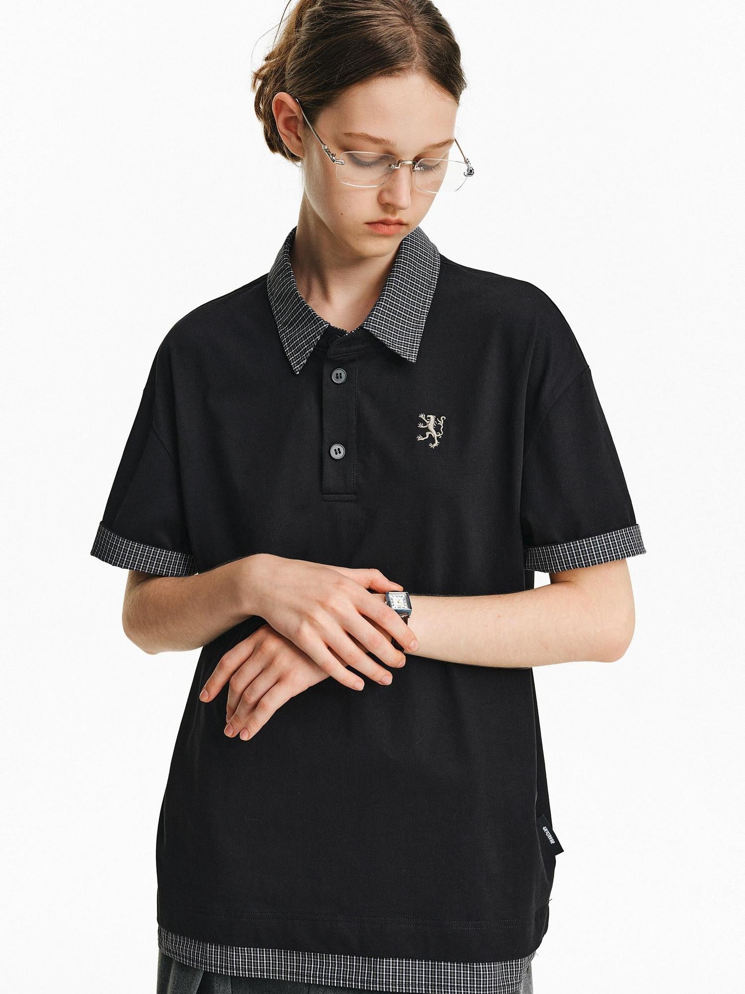 PCLP 100% Cotton Loose Modern Short Sleeve Casual Women Black Gray T-Shirt