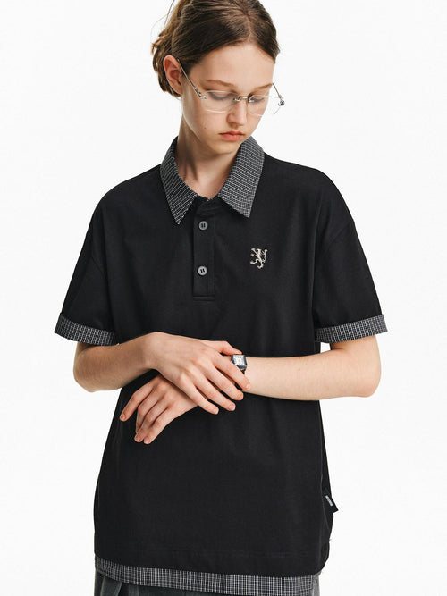 PCLP 100% Cotton Loose Modern Short Sleeve Casual Women Black Gray T-Shirt