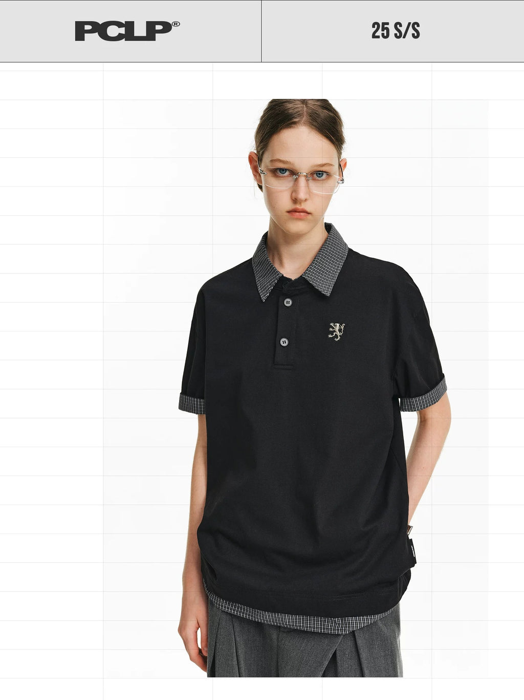 PCLP 100% Cotton Loose Modern Short Sleeve Casual Women Black Gray T-Shirt