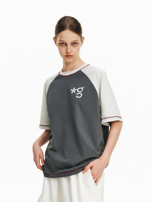 PCLP 100 Percent Cotton Loose Fit Casual Women Short Sleeve White Gray T-Shirt