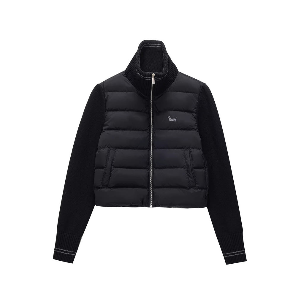 PCLP_85%_White_Duck_Down_Embroidered_Chivalrous_Regular_Fit_Women_Nylon_Down_Jacket_MISSTT