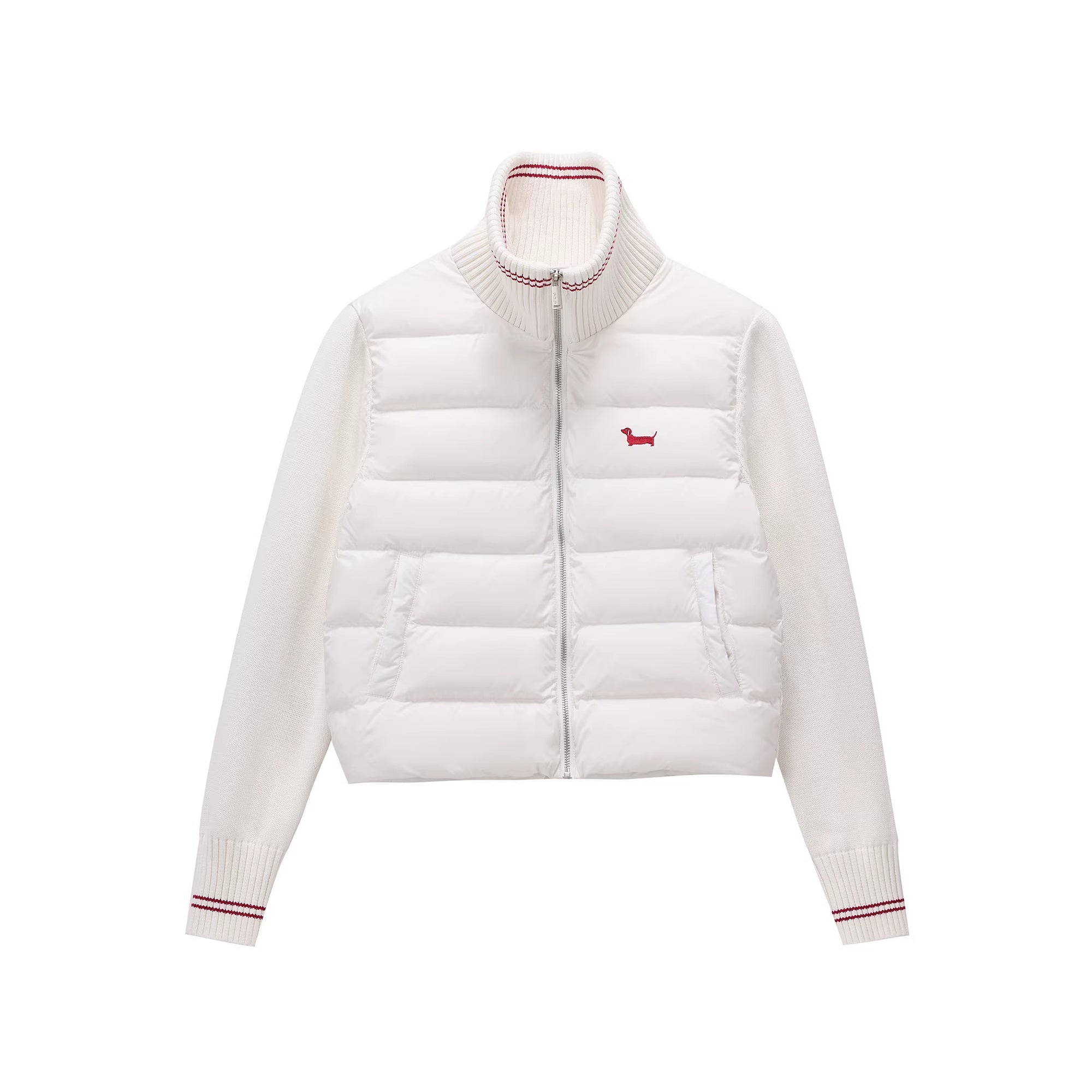 PCLP_85%_White_Duck_Down_Embroidered_Chivalrous_Regular_Fit_Women_Nylon_Down_Jacket_MISSTT