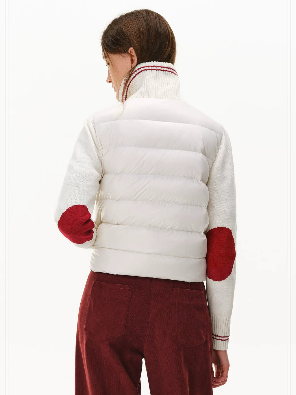 PCLP 85% White Duck Down Embroidered Chivalrous Regular Fit Women Nylon Down Jacket