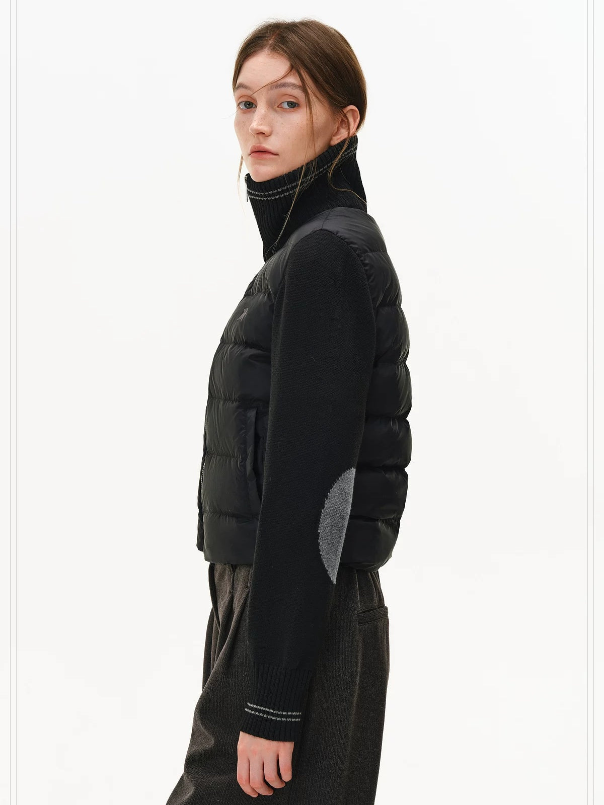 PCLP 85% White Duck Down Embroidered Chivalrous Regular Fit Women Nylon Down Jacket