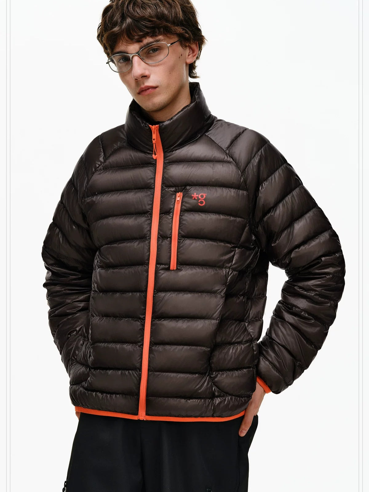 PCLP 90 Percent Duck Down Patchwork Loose Fit Women Daily Zip Down Jacket