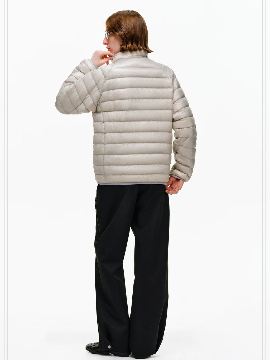 PCLP 90 Percent Duck Down Patchwork Loose Fit Women Daily Zip Down Jacket