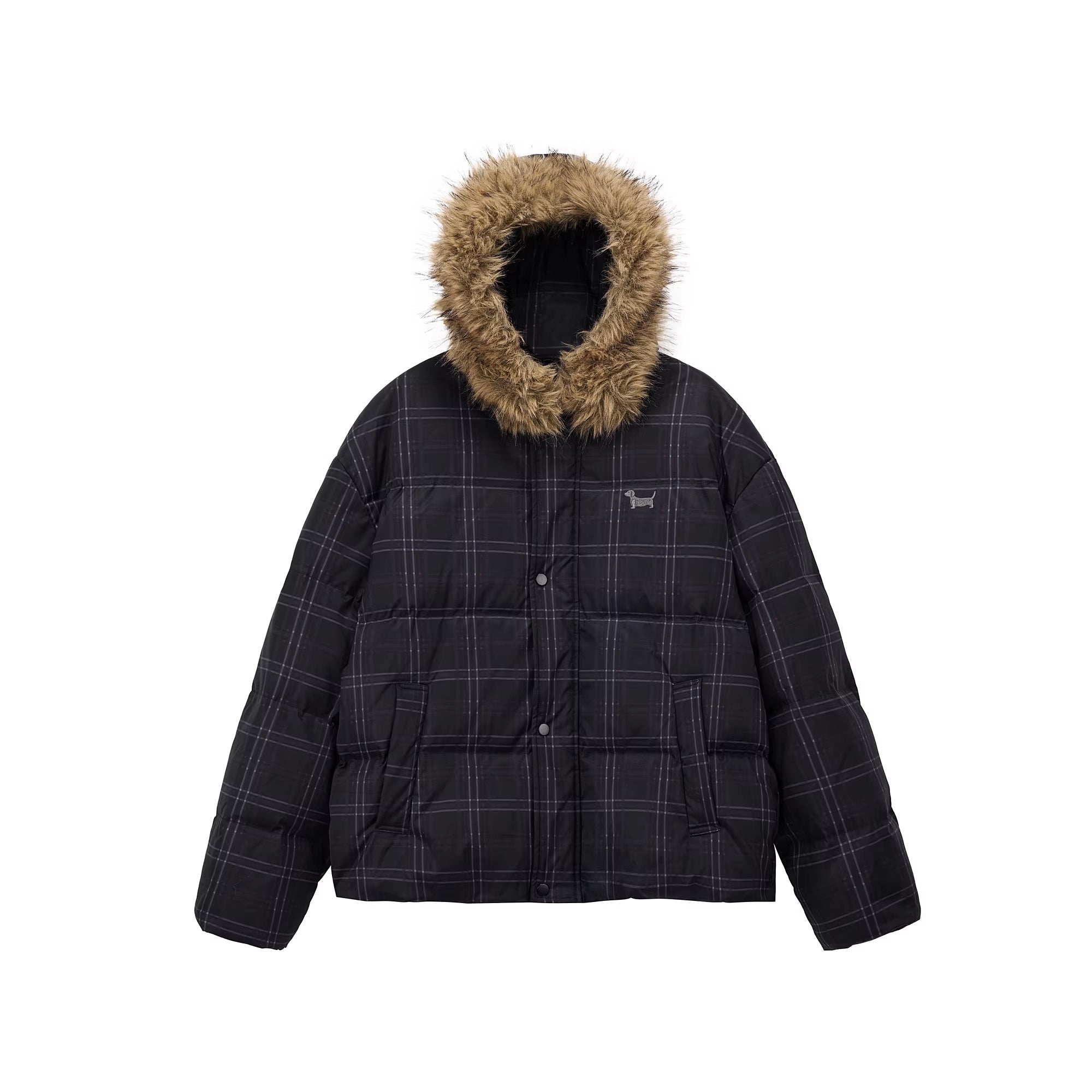 PCLP_90_Percent_White_Duck_Down_Hooded_Regular_Fit_Women_Durable_Black_Down_Jacket_MISSTT