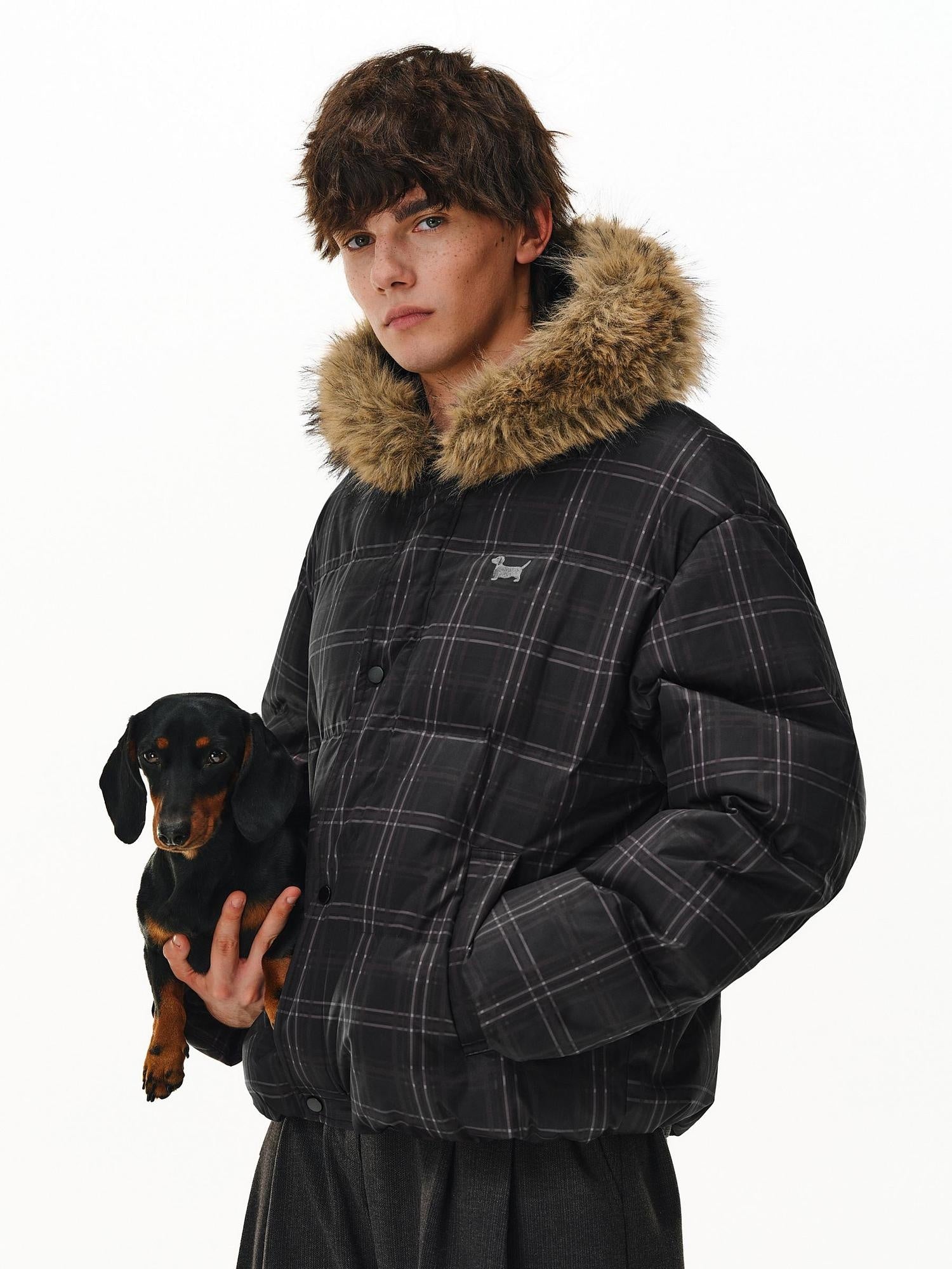 PCLP 90 Percent White Duck Down Hooded Regular Fit Women Durable Black Down Jacket