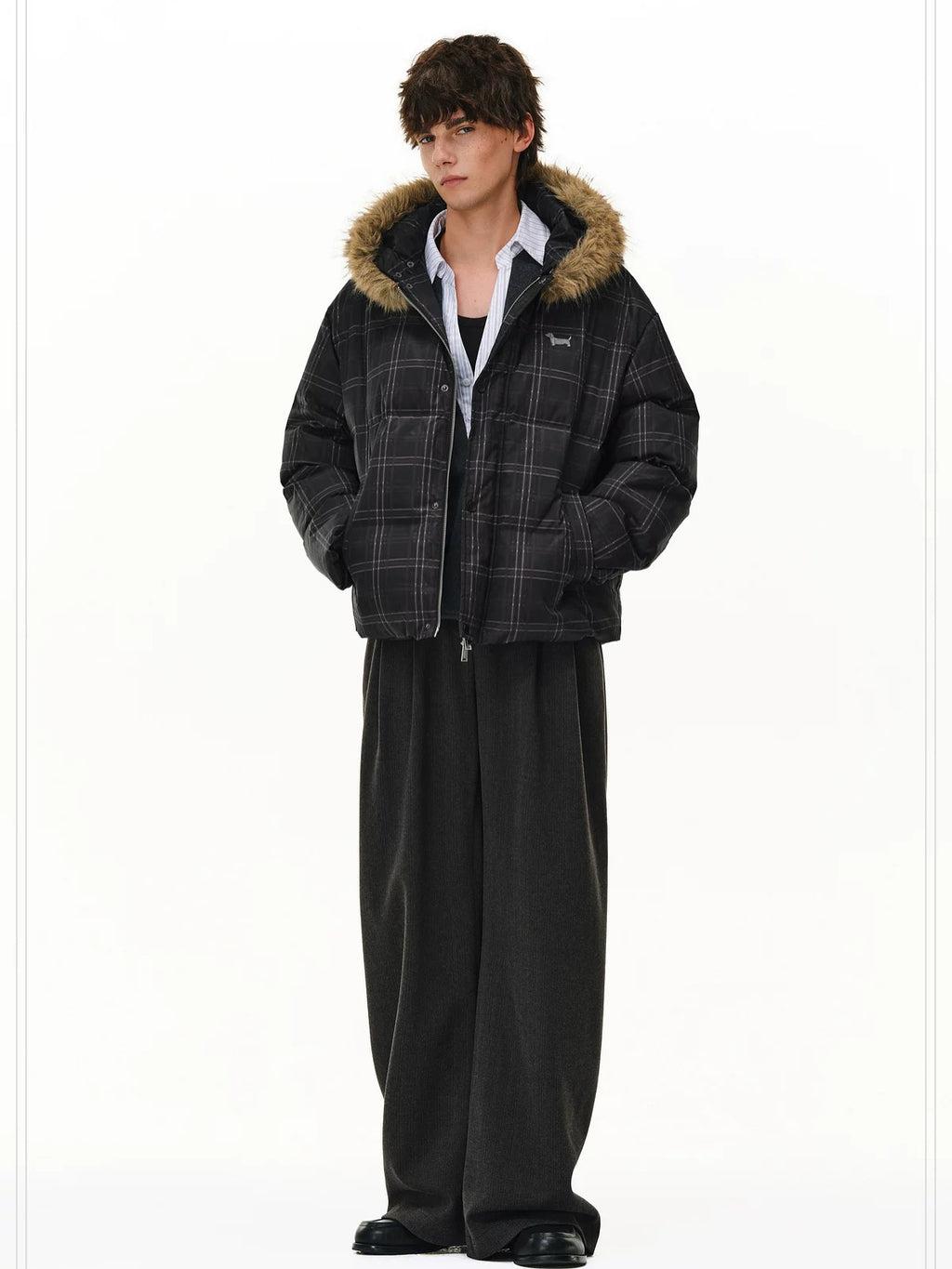 PCLP 90 Percent White Duck Down Hooded Regular Fit Women Durable Black Down Jacket