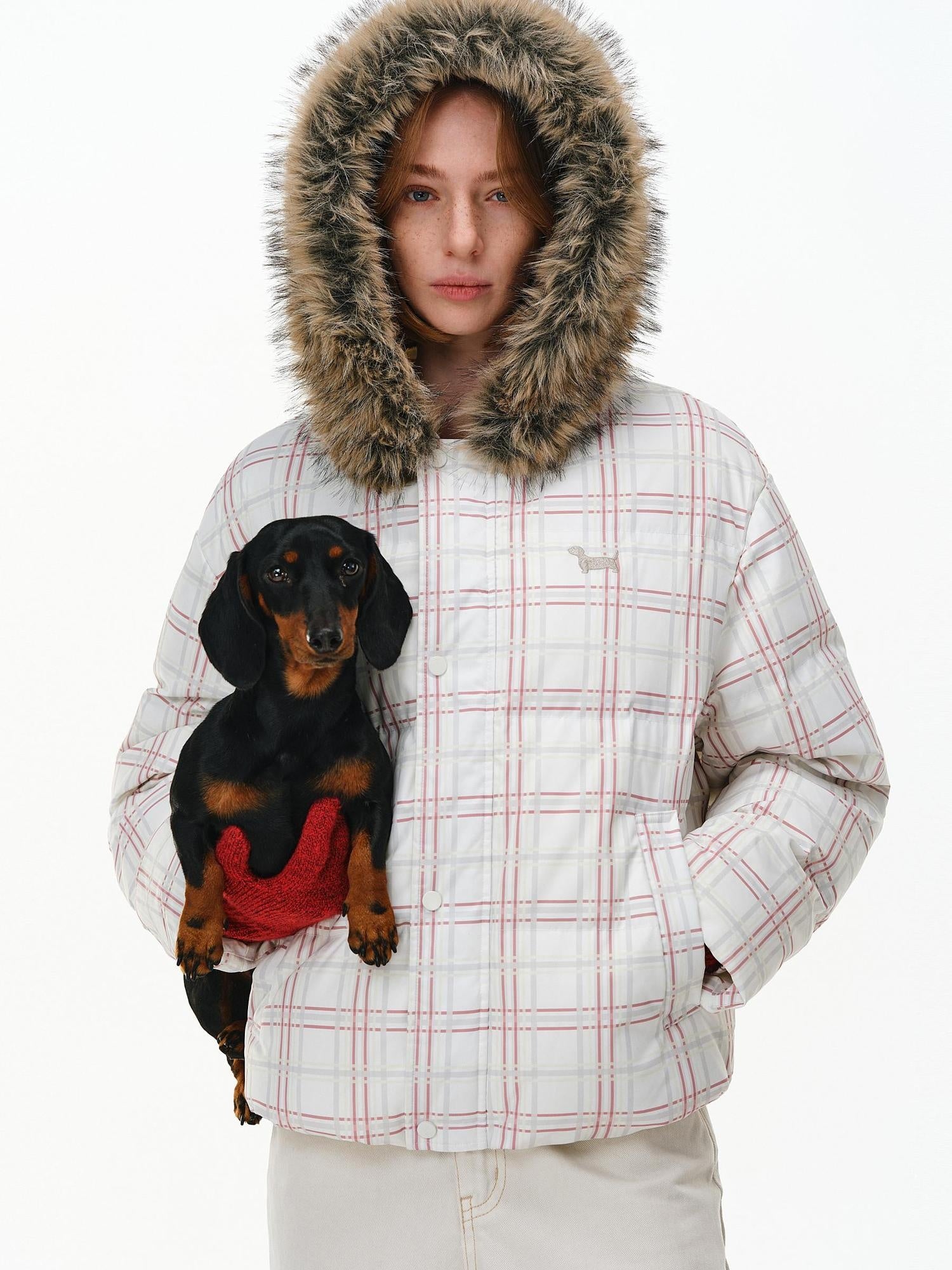 PCLP 90 Percent White Duck Down Hooded Regular Fit Women Durable Black Down Jacket