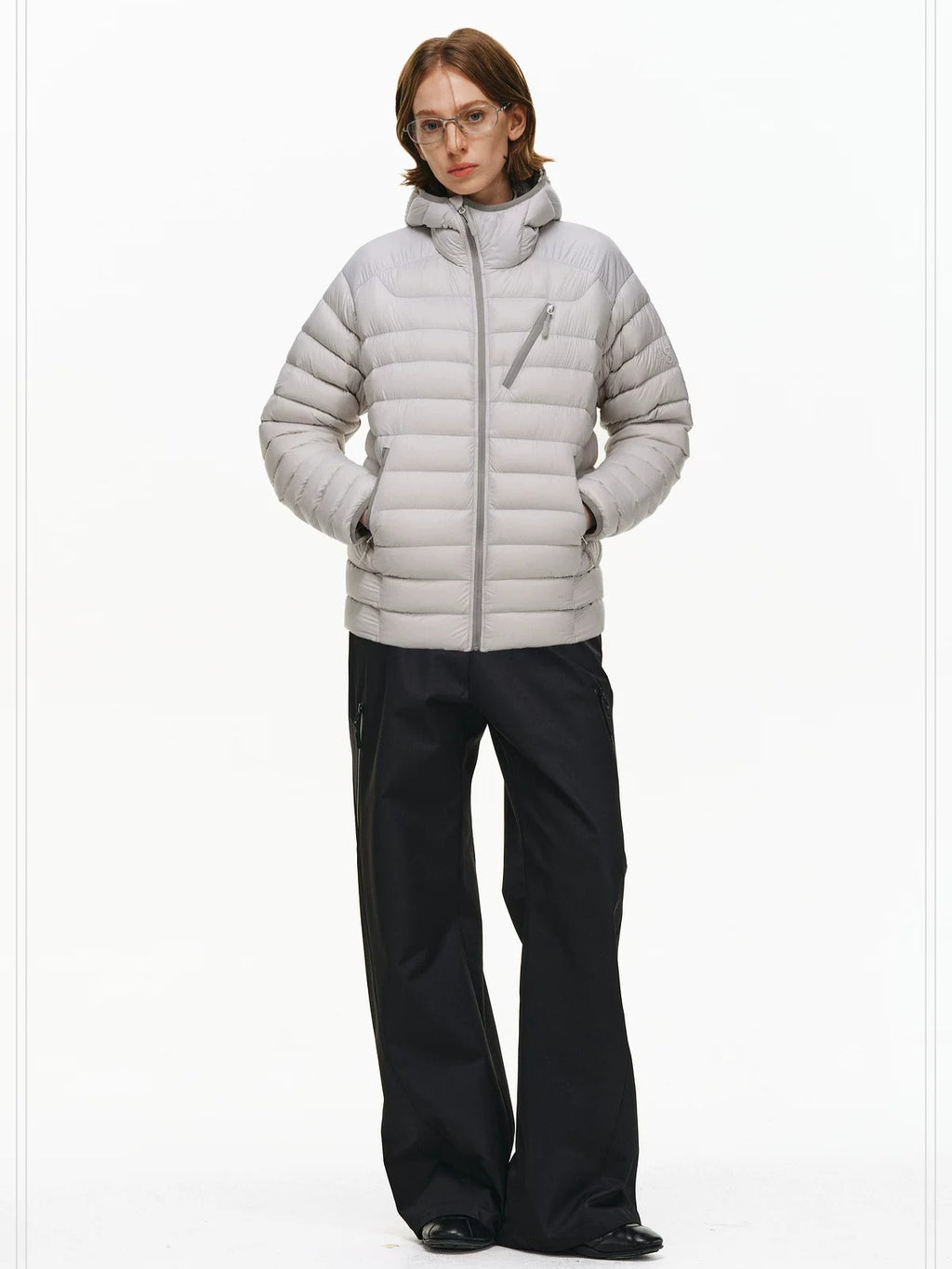 PCLP 90 Percent White Duck Down Hooded Regular Fit Women Warm Puffer Down Jacket