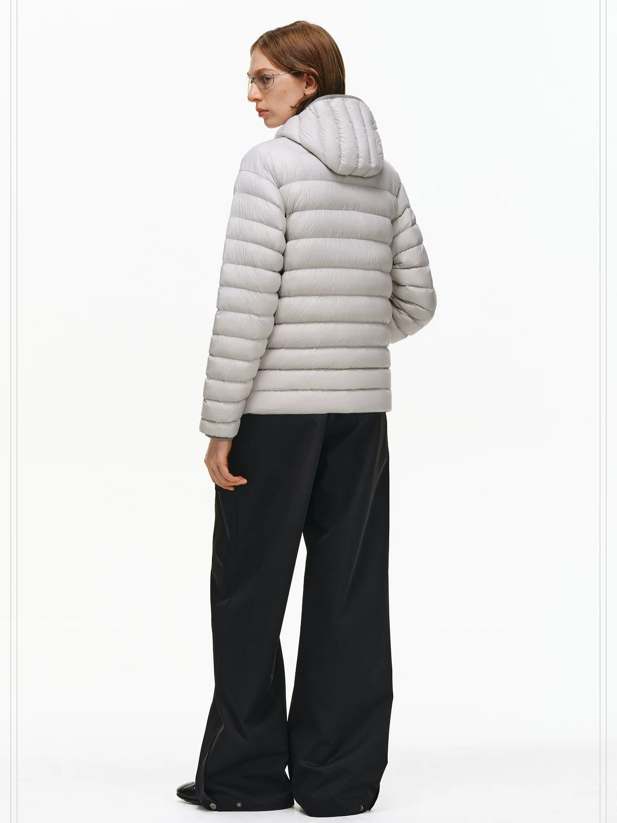 PCLP 90 Percent White Duck Down Hooded Regular Fit Women Warm Puffer Down Jacket