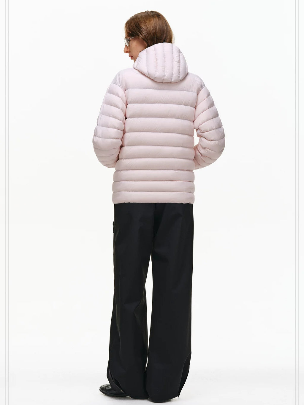 PCLP 90 Percent White Duck Down Hooded Regular Fit Women Warm Puffer Down Jacket