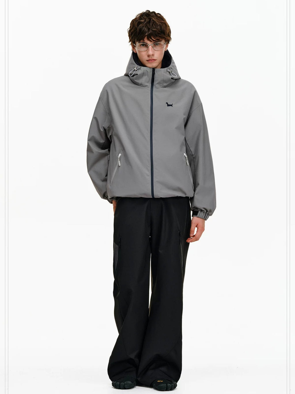 PCLP 90 Percent White Duck Down Patchwork Loose Hooded Warm Waterproof Down Jacket