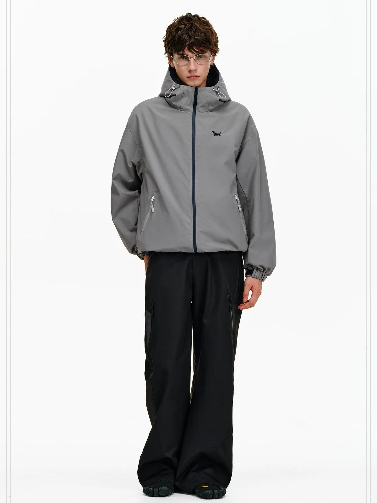 PCLP 90 Percent White Duck Down Patchwork Loose Hooded Warm Waterproof Down Jacket