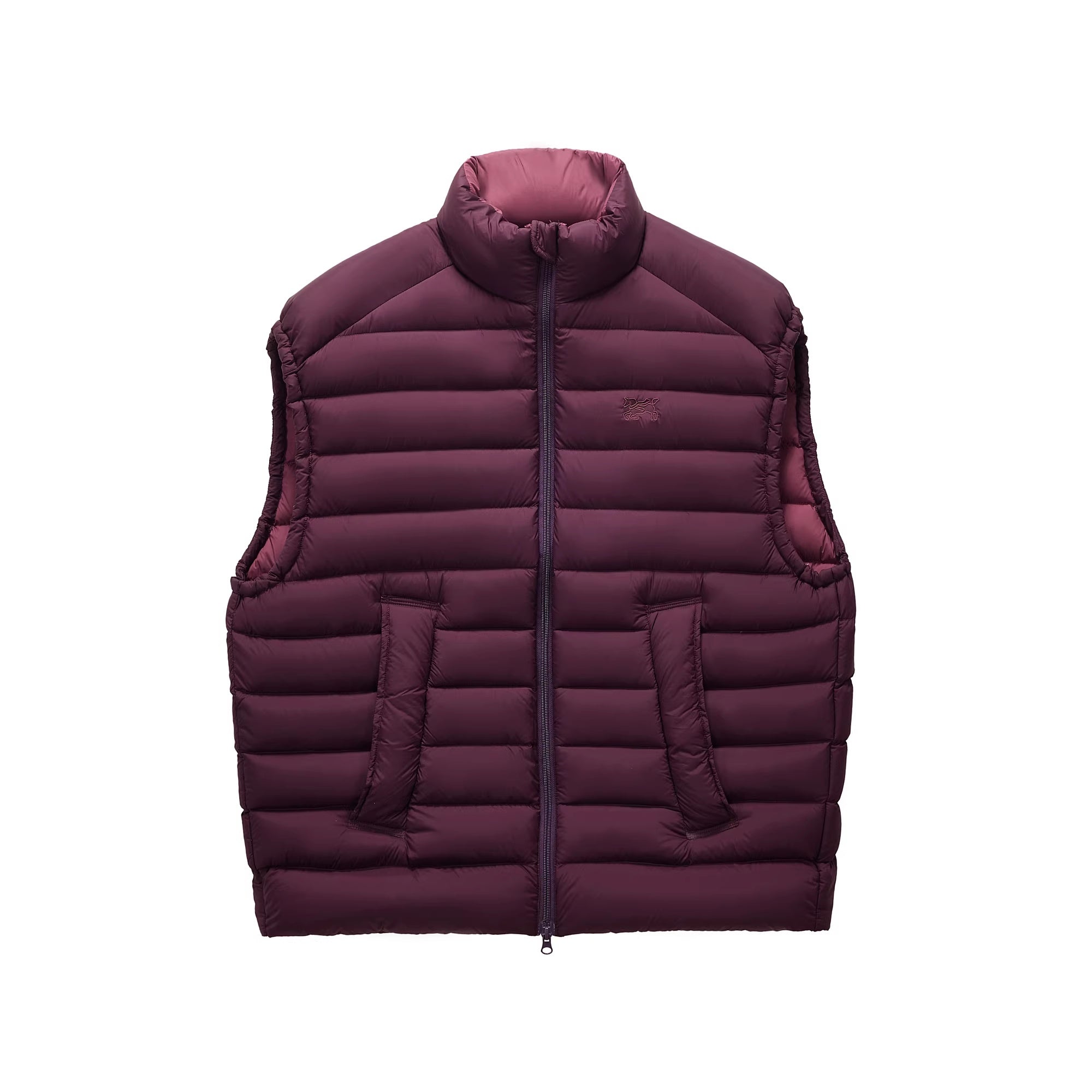 PCLP_90_Percent_White_Duck_Down_Printed_Youthful_Women_Casual_Nylon_Zip_Down_Jacket_MISSTT