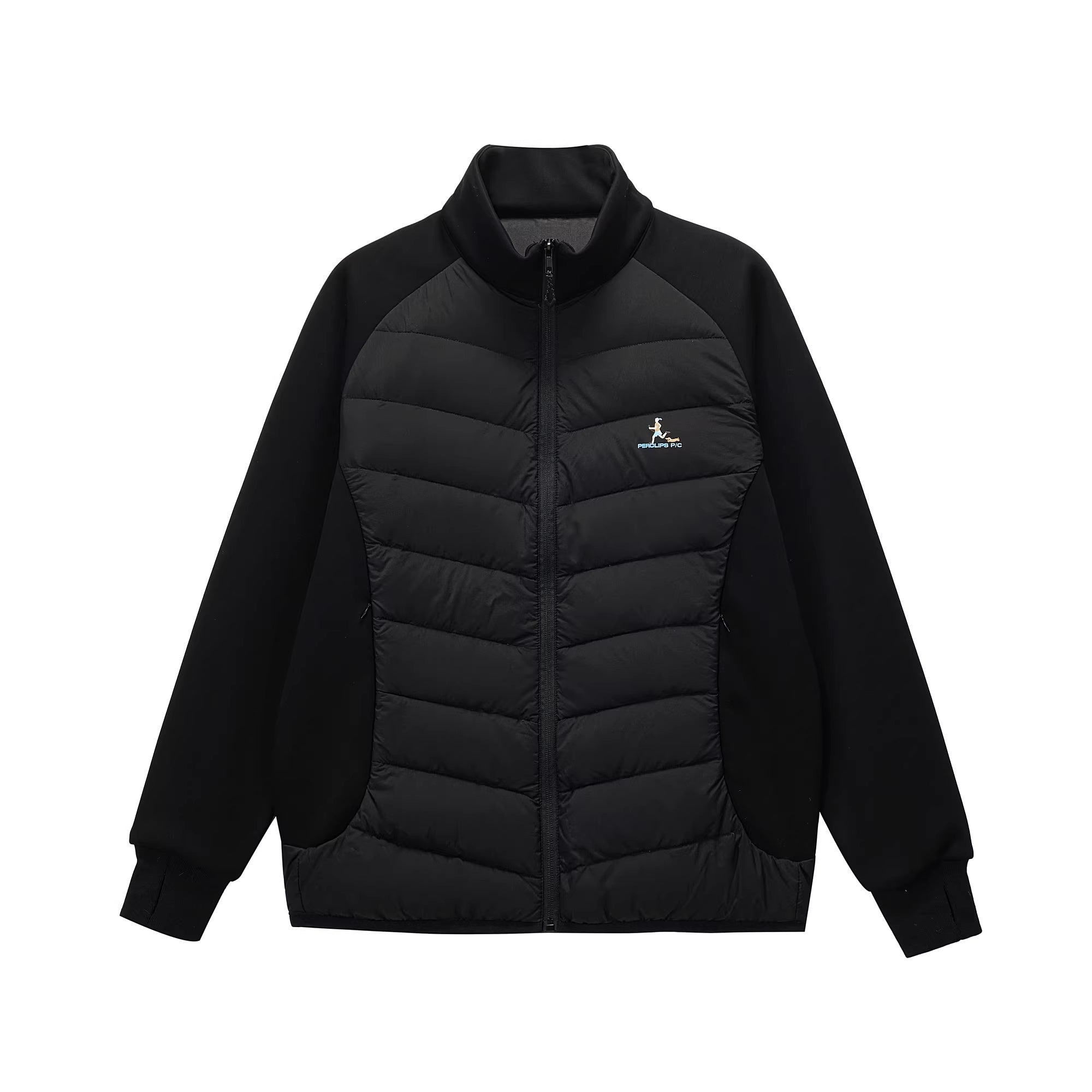 PCLP_90_Percent_White_Duck_Down_Slim_Patchwork_Stand_Collar_Women_Casual_Down_Jacket_MISSTT