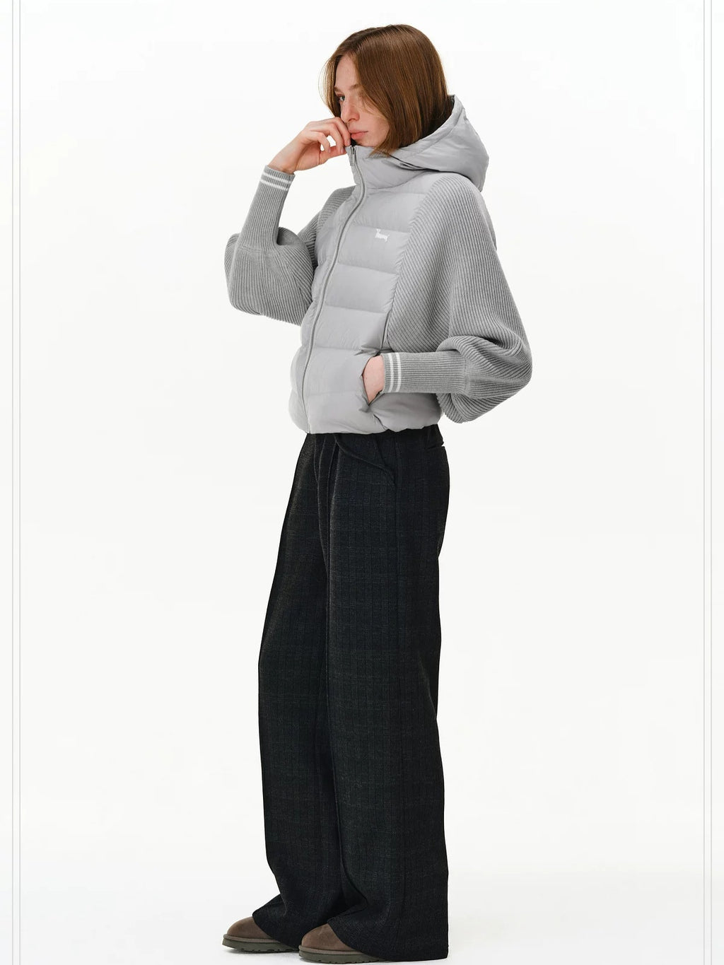 PCLP 90% White Duck Down Tech Hooded Regular Fit Washable Nylon Zipper Down Jacket