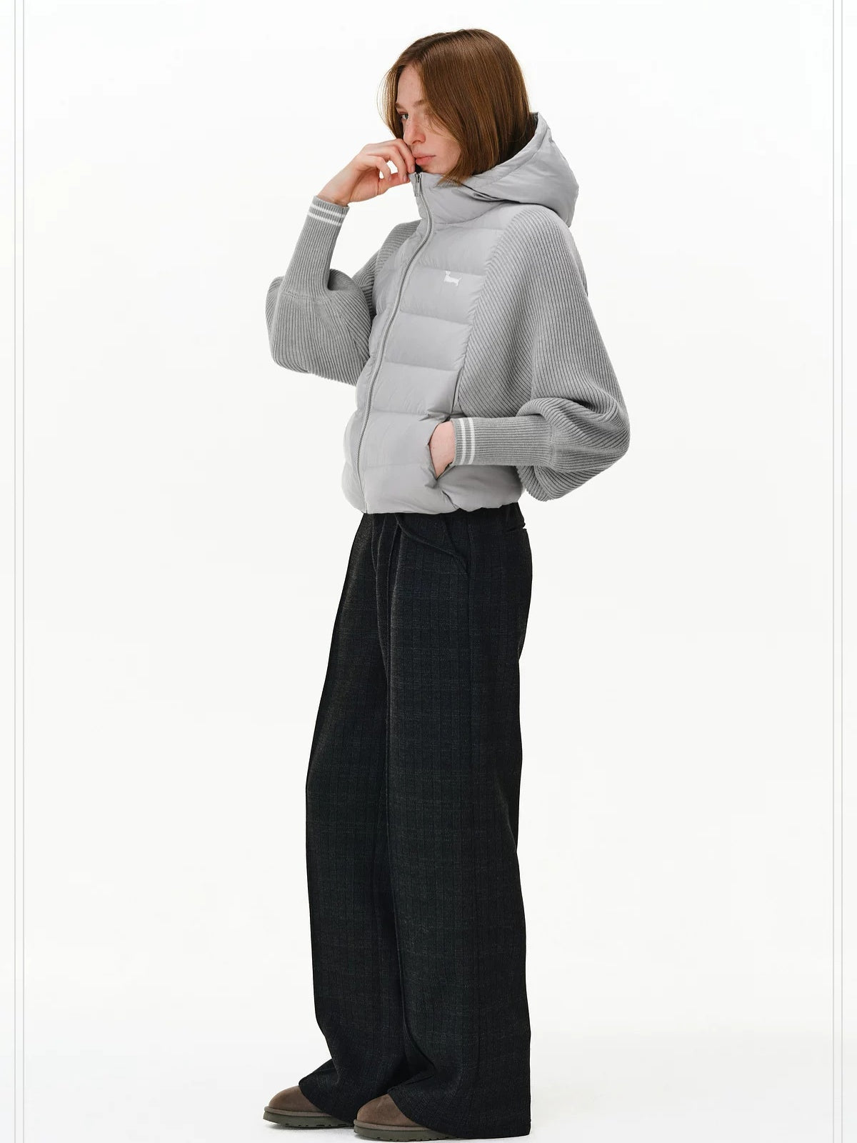 PCLP 90% White Duck Down Tech Hooded Regular Fit Washable Nylon Zipper Down Jacket