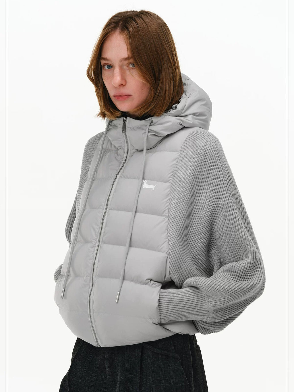 PCLP 90% White Duck Down Tech Hooded Regular Fit Washable Nylon Zipper Down Jacket