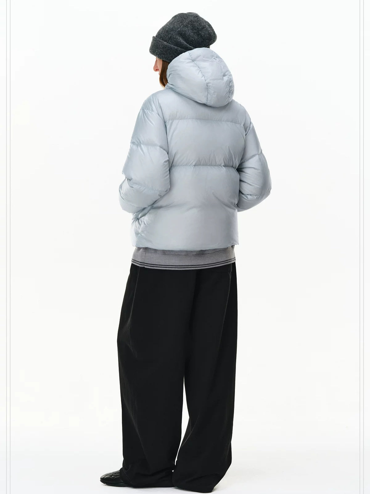 PCLP 95% White Duck 800Fp Hooded Windproof Thick Fit Women Everyday Down Jacket