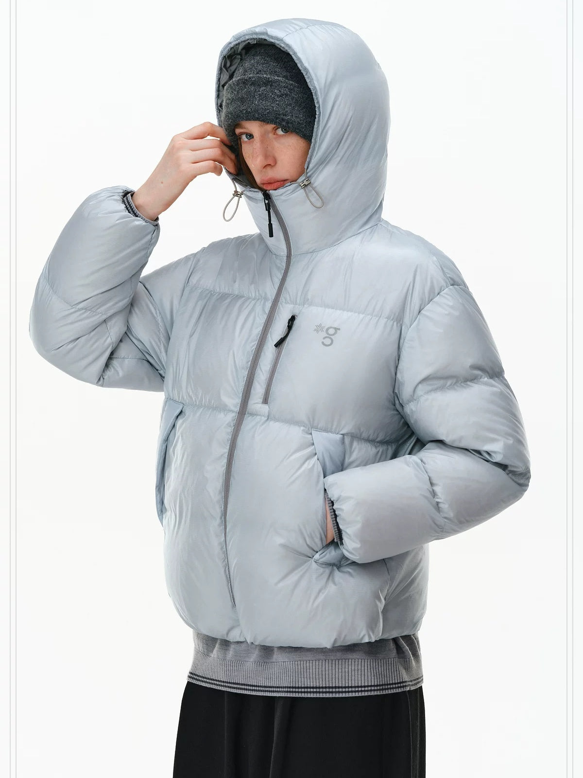 PCLP 95% White Duck 800Fp Hooded Windproof Thick Fit Women Everyday Down Jacket