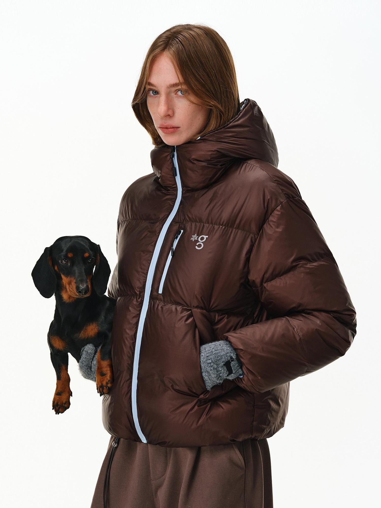 PCLP 95% White Duck 800Fp Hooded Windproof Thick Fit Women Everyday Down Jacket