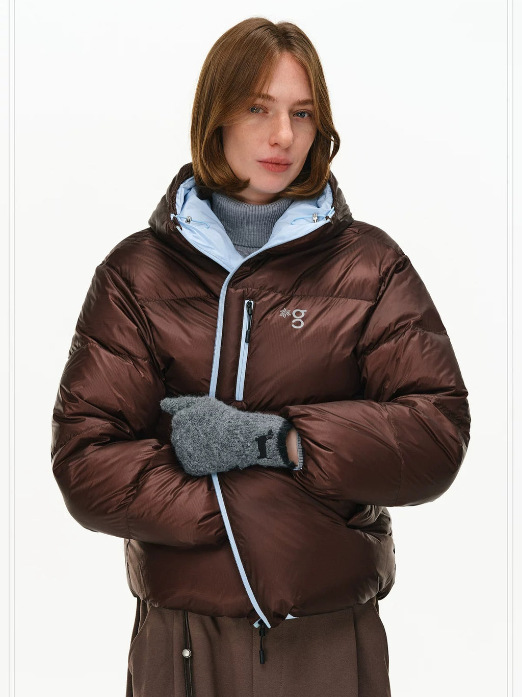 PCLP 95% White Duck 800Fp Hooded Windproof Thick Fit Women Everyday Down Jacket