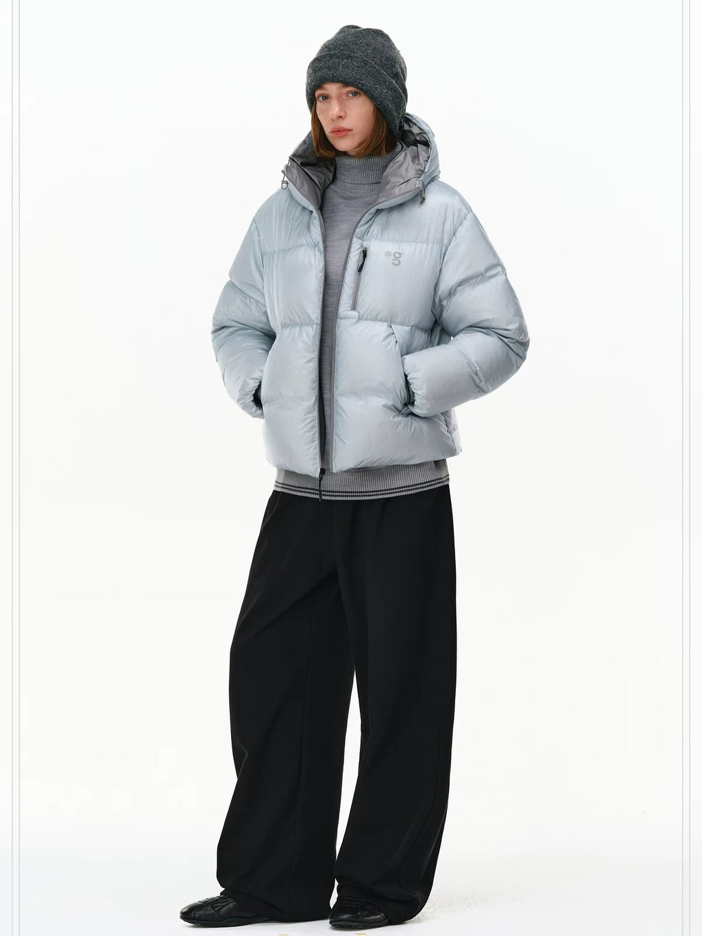 PCLP 95% White Duck 800Fp Hooded Windproof Thick Fit Women Everyday Down Jacket