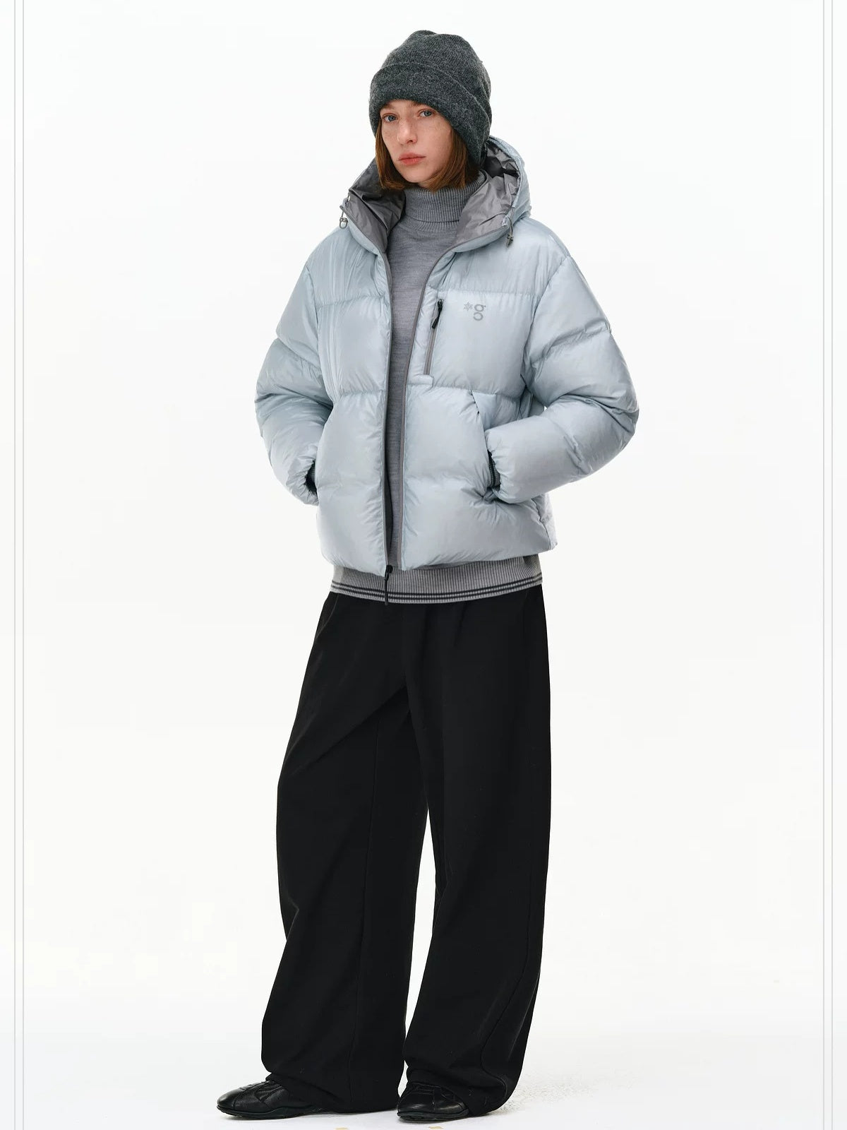 PCLP 95% White Duck 800Fp Hooded Windproof Thick Fit Women Everyday Down Jacket