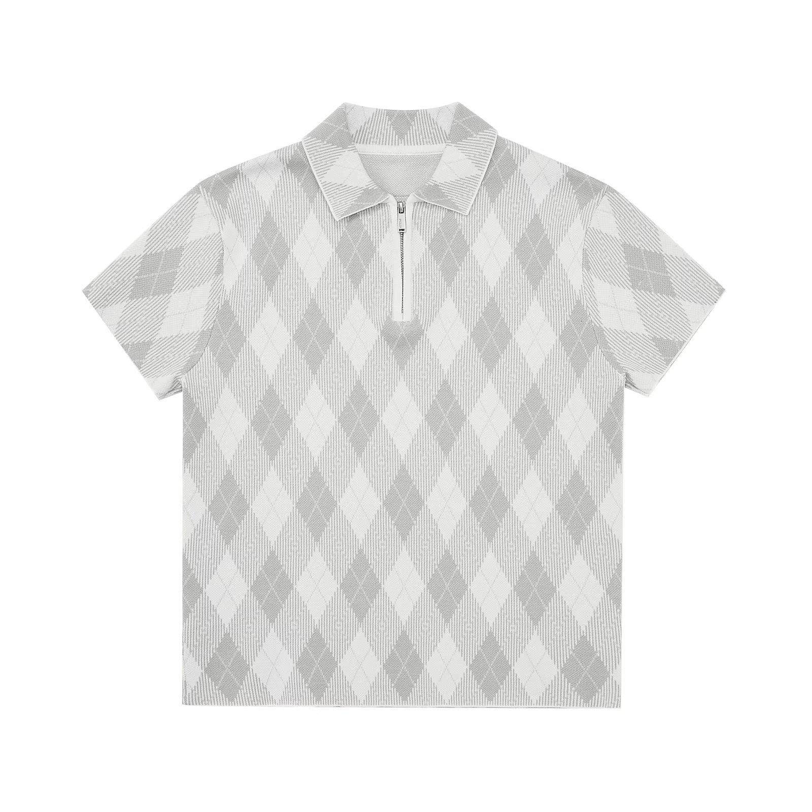 PCLP_Antibacterial_Viscose_Blend_Polo_Collar_Geometric_Youthful_Casual_Unisex_T-Shirt_MISSTT