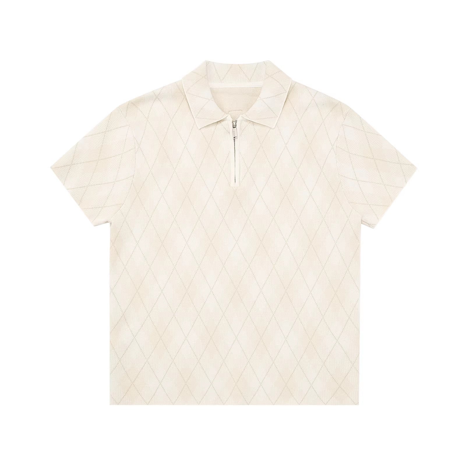 PCLP_Antibacterial_Viscose_Blend_Polo_Collar_Geometric_Youthful_Casual_Unisex_T-Shirt_MISSTT