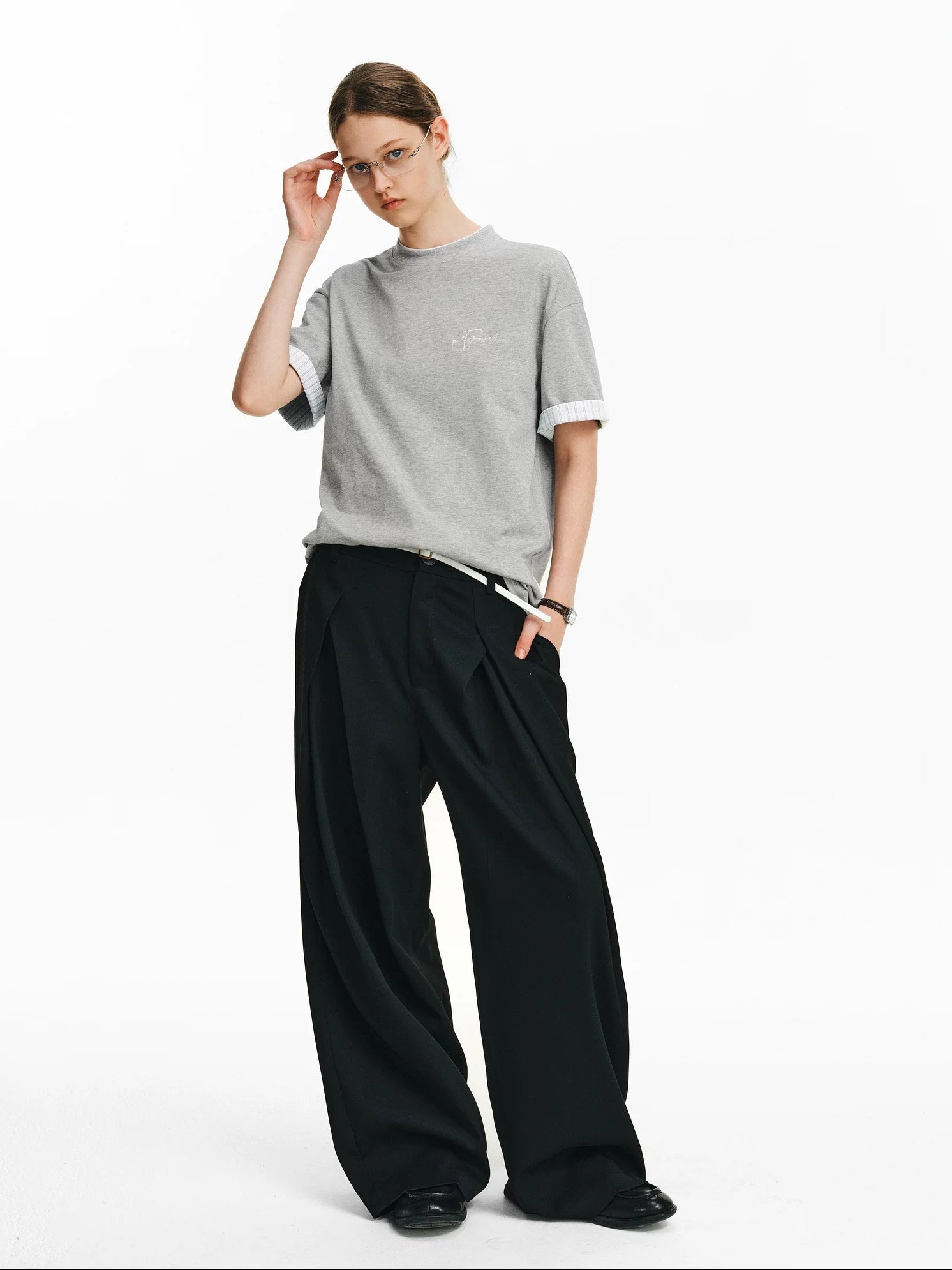 PCLP Breathable 100% Cotton Loose Fit Youth Street Casual Women Short Sleeve T-Shirt