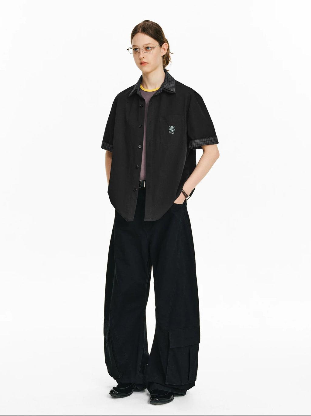 PCLP Breathable 100% Cotton Oversized Youthful Casual Everyday Women Black T-Shirt