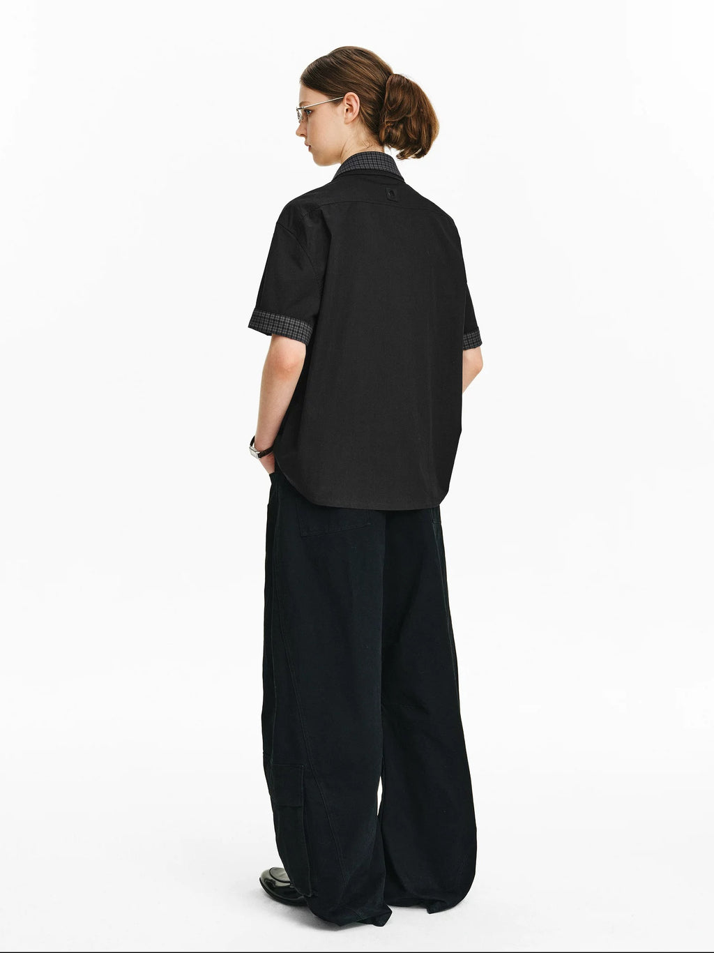 PCLP Breathable 100% Cotton Oversized Youthful Casual Everyday Women Black T-Shirt