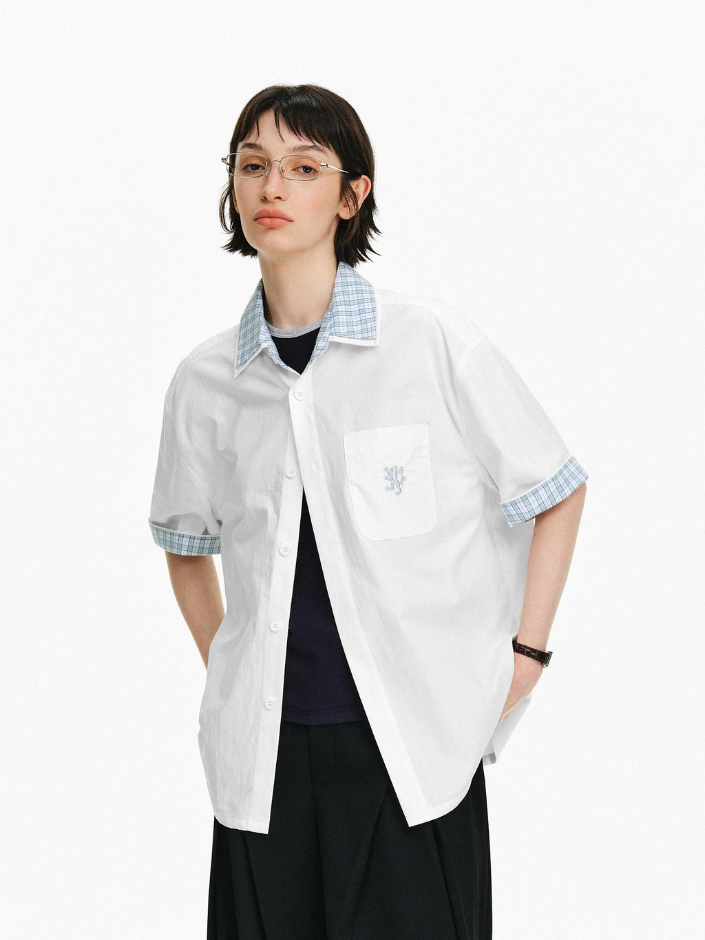 PCLP Breathable 100% Cotton Oversized Youthful Casual Everyday Women Black T-Shirt