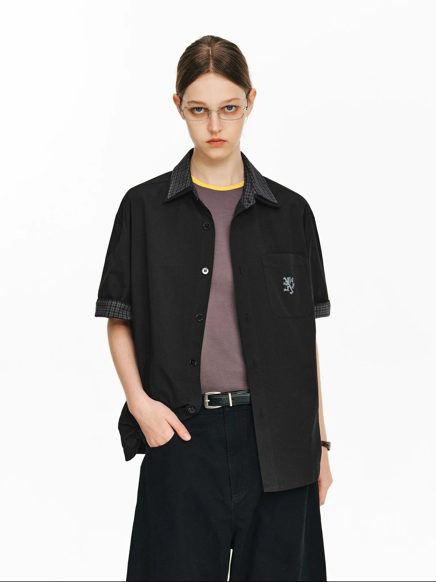 PCLP Breathable 100% Cotton Oversized Youthful Casual Everyday Women Black T-Shirt