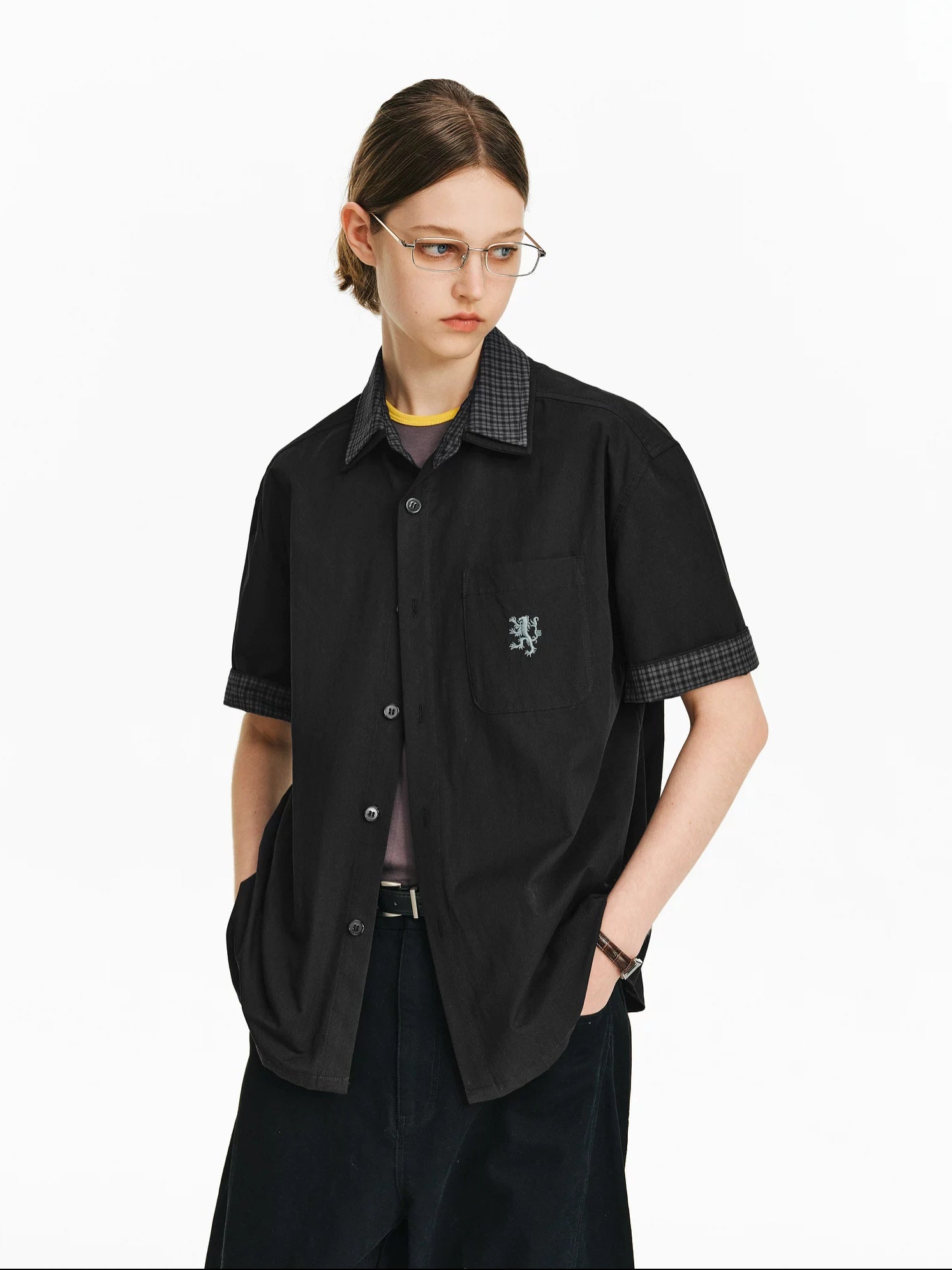 PCLP Breathable 100% Cotton Oversized Youthful Casual Everyday Women Black T-Shirt