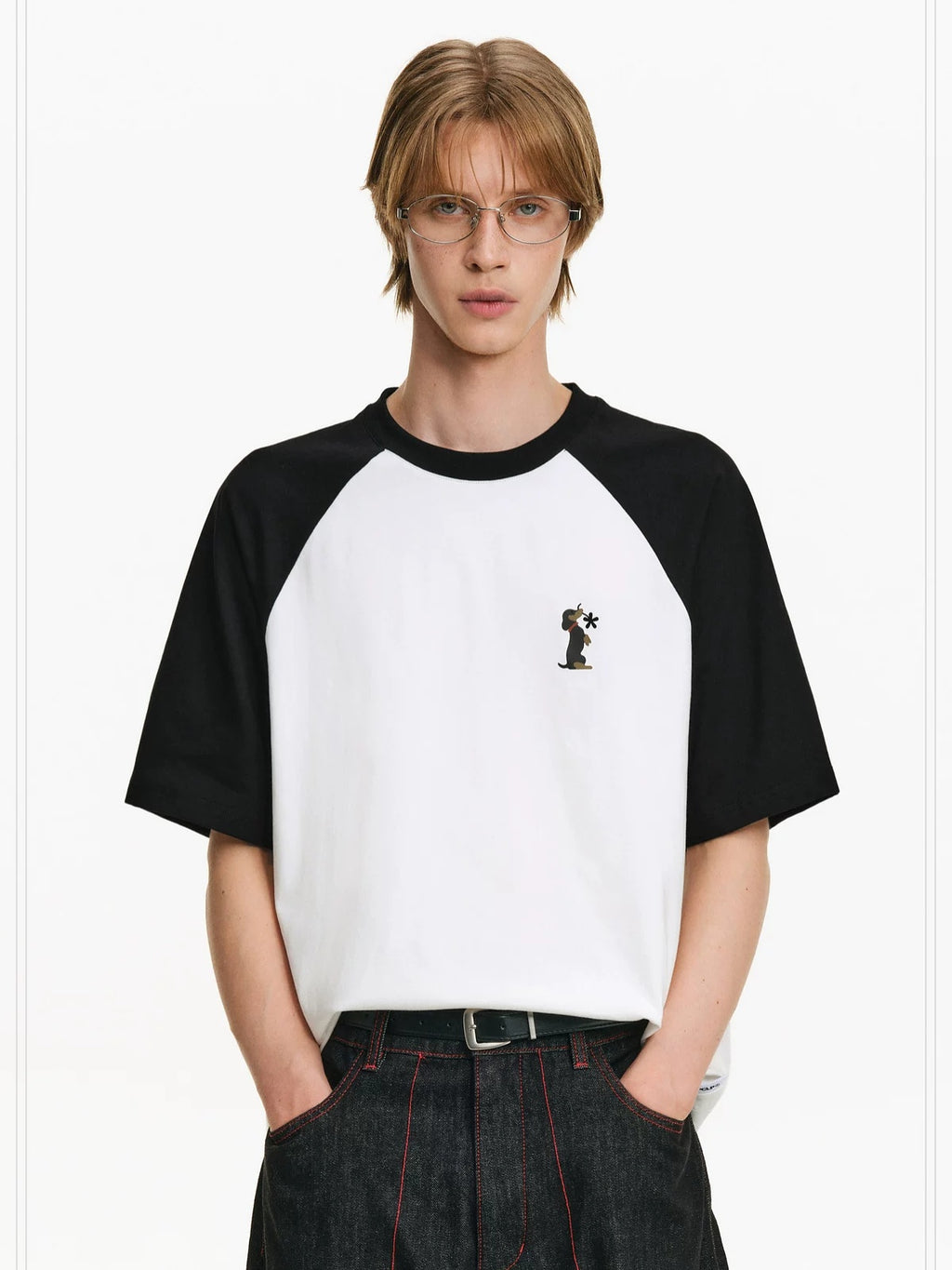 PCLP Breathable Cotton Blend Animal Print Loose Fit Crew Neck Women Casual T-Shirt