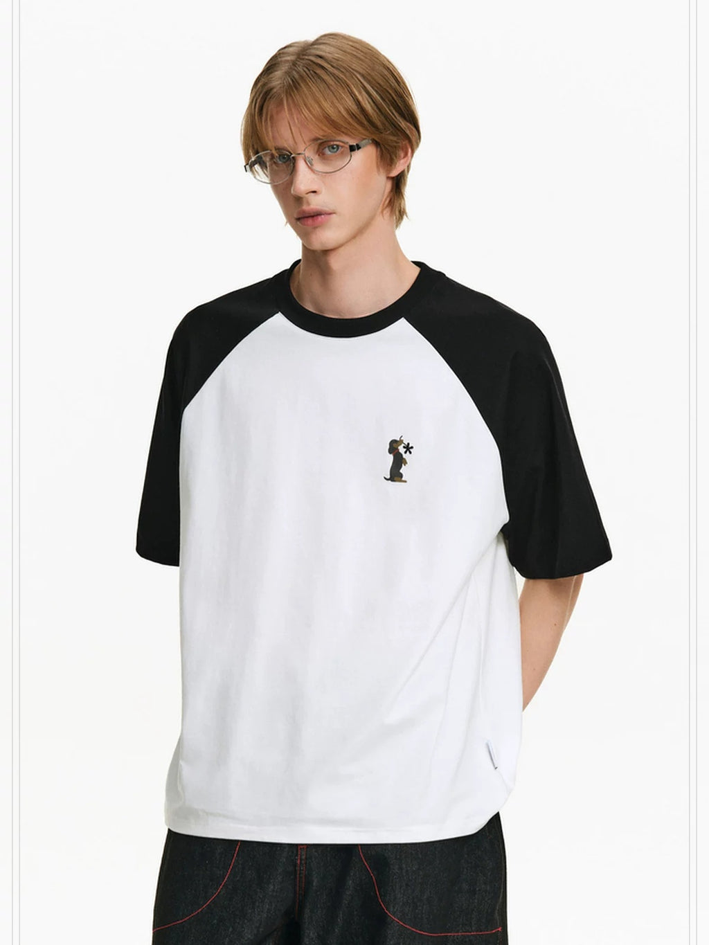 PCLP Breathable Cotton Blend Animal Print Loose Fit Crew Neck Women Casual T-Shirt